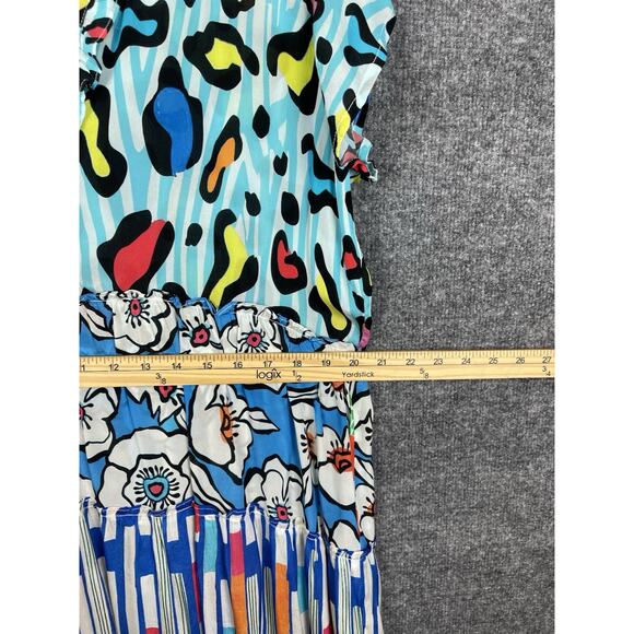 Jayshree Dalal Fiji 2 A-Line Dress Black Blue Retail Medium $125.00 - Picture 6 of 13